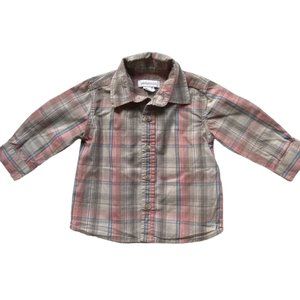 Genevieve Lapierre Collection Cotton Plaid Lightweight Button-Down Shirt 20lbs